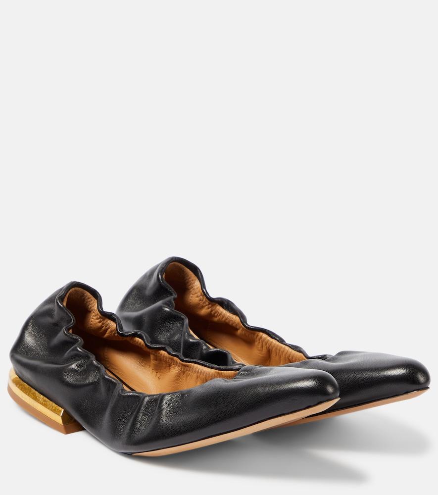 dries van noten leather ballet flats