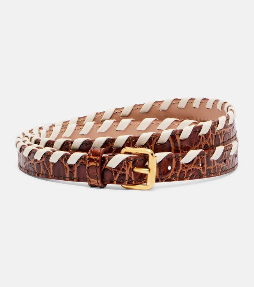 dries van noten leather belt