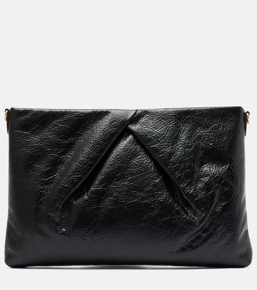 dries van noten leather clutch
