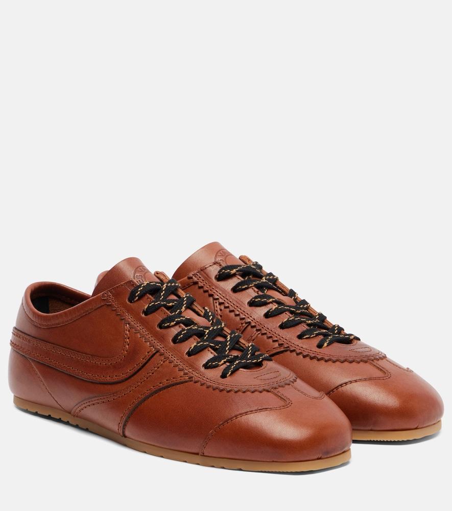 dries van noten leather sneakers
