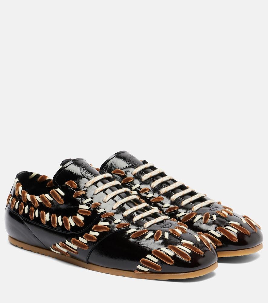 dries van noten leather sneakers