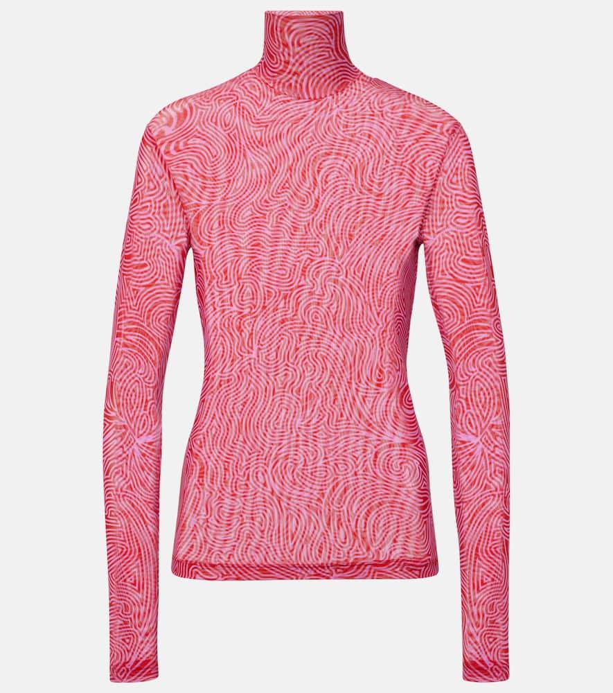 dries van noten mesh turtleneck top