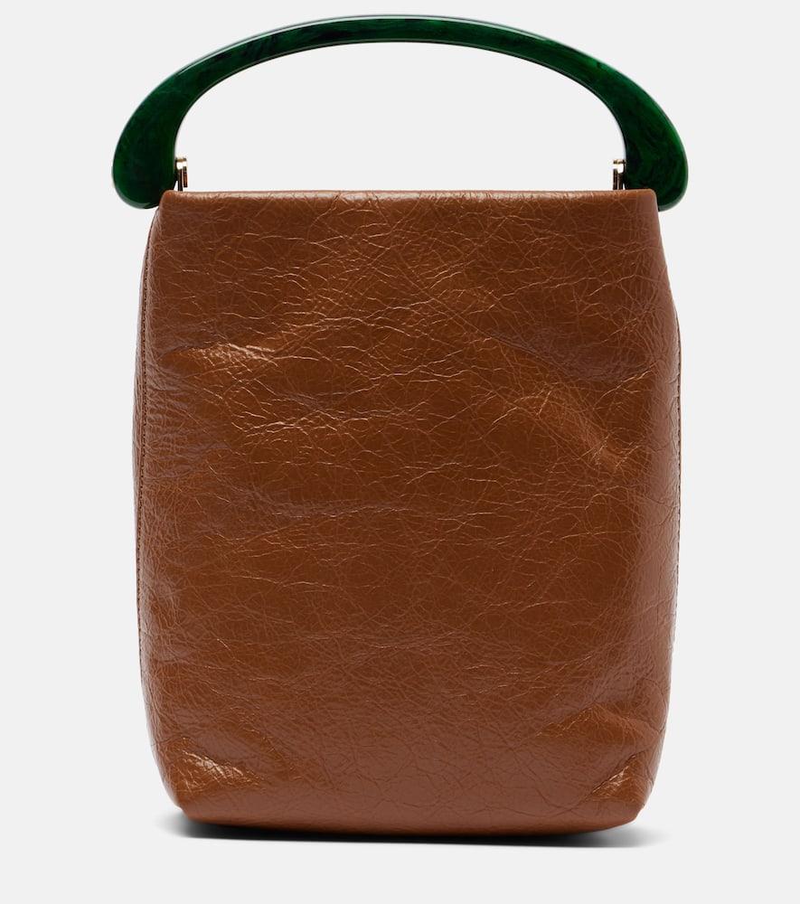 dries van noten micro leather tote bag