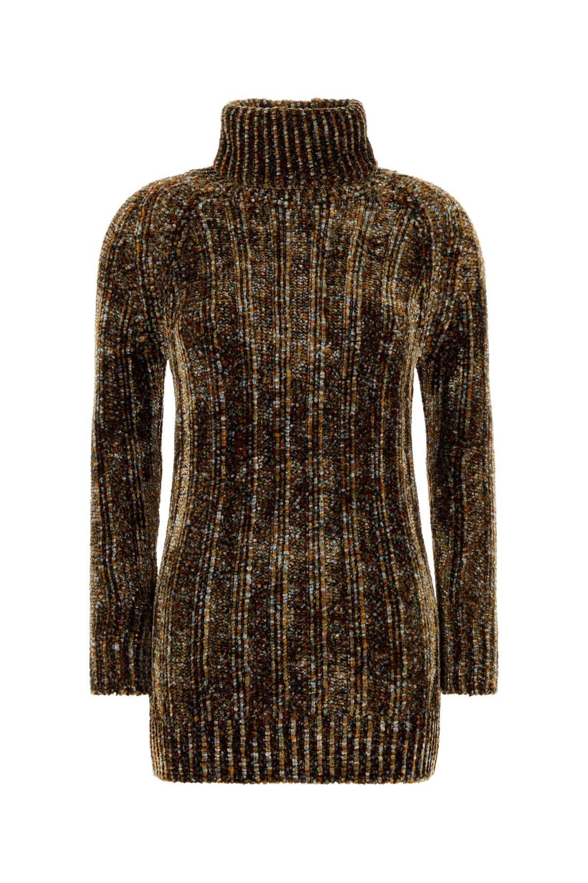 dries van noten multicolor chenille tagic sweater dress