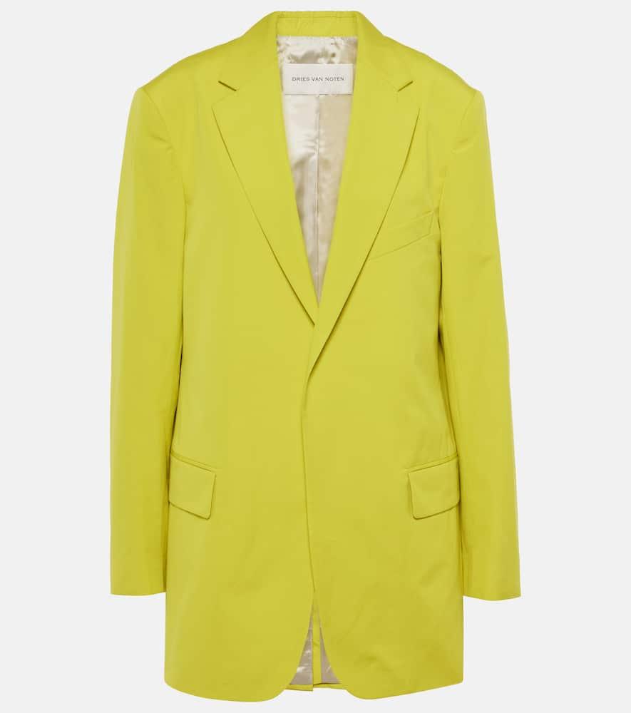 dries van noten oversized cotton poplin blazer