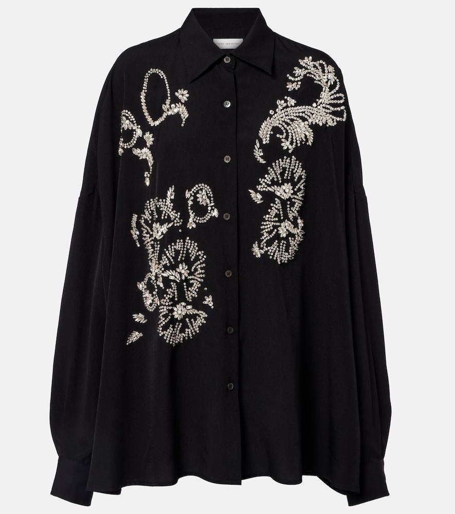 dries van noten oversized embellished shirt