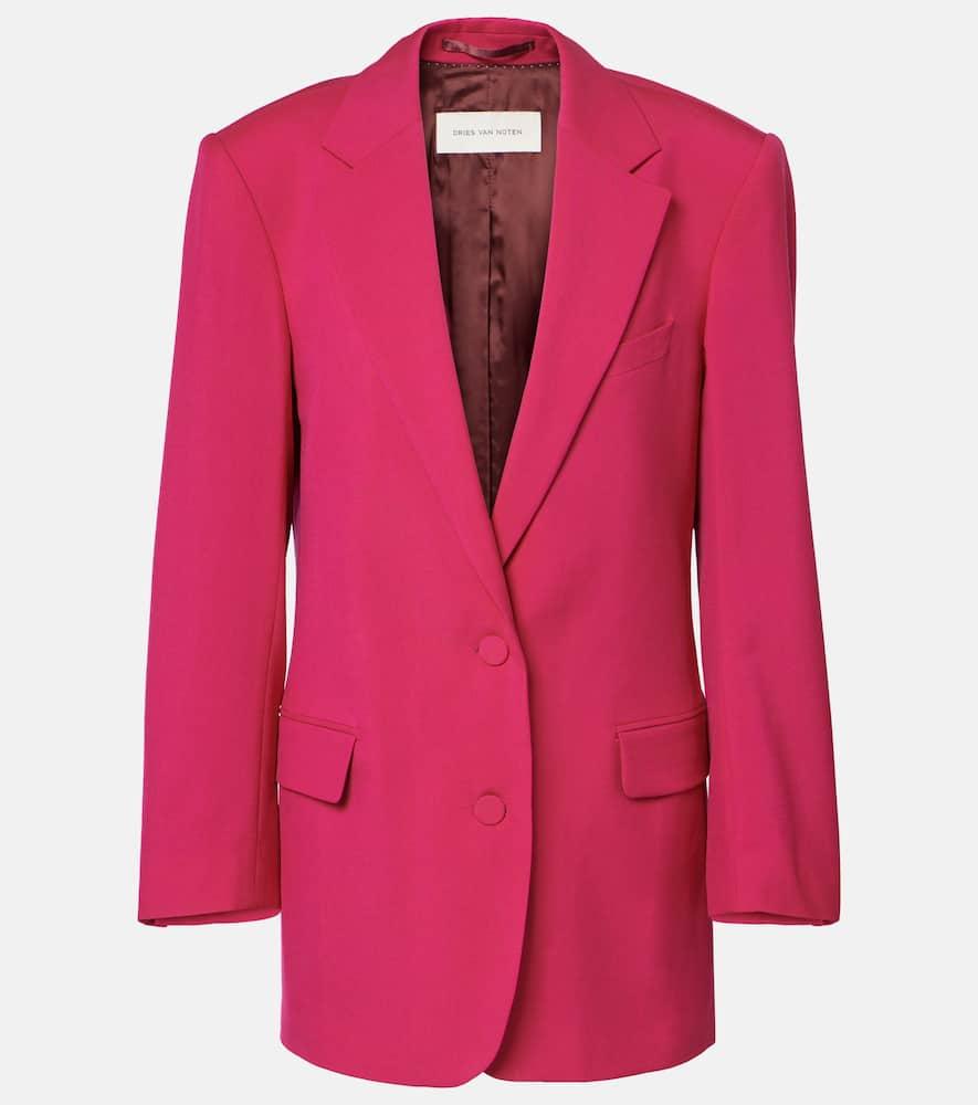 dries van noten oversized wool and mohair blazer