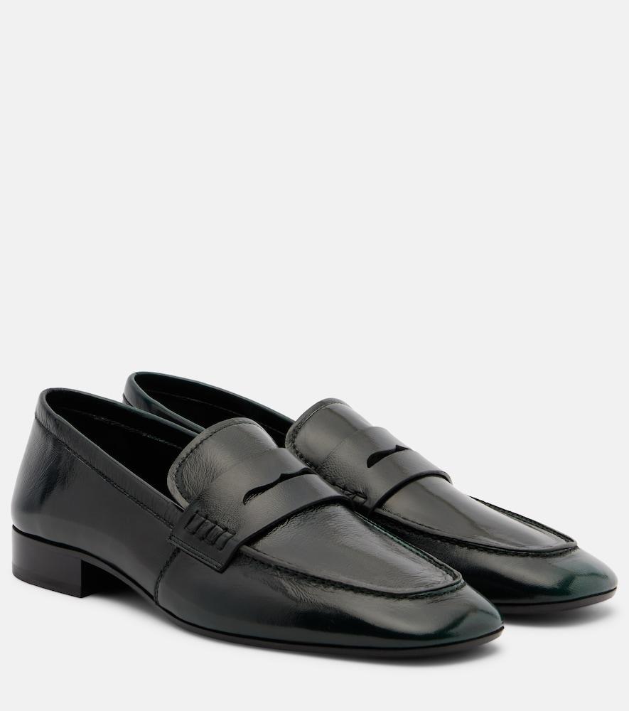 dries van noten patent leather penny loafers