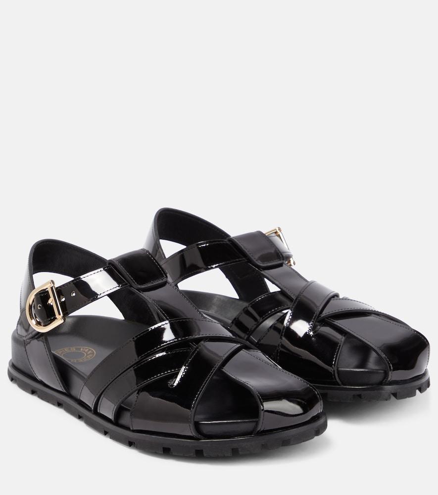 dries van noten patent leather sandals