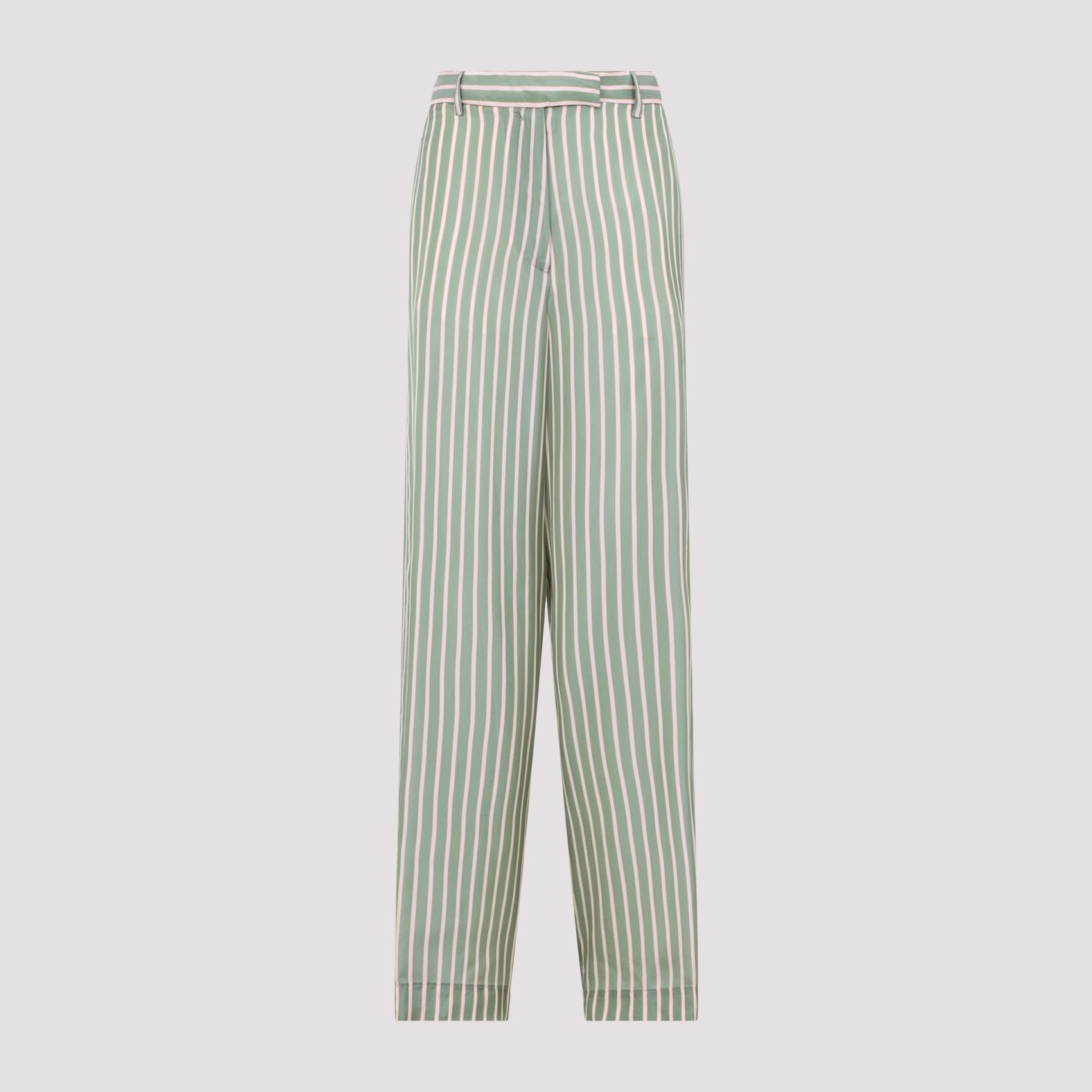 dries van noten pen pants green cupro - women