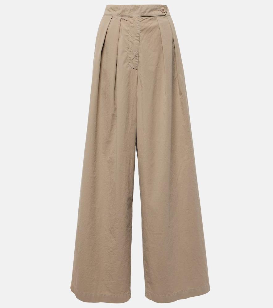 dries van noten pleated cotton wide