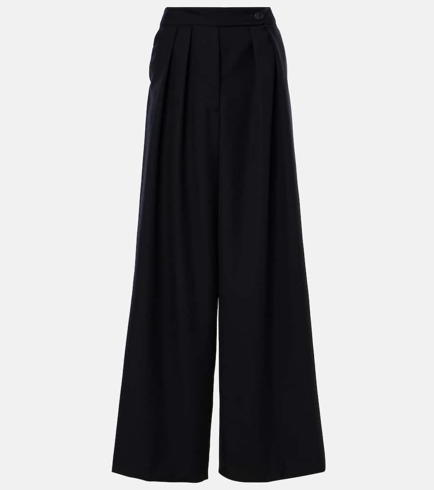 dries van noten pleated wool wide