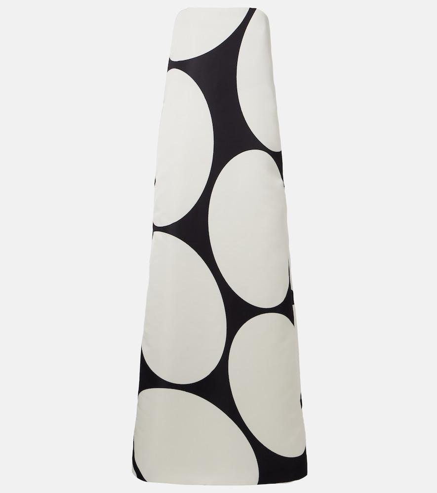 dries van noten polka dots satin gown