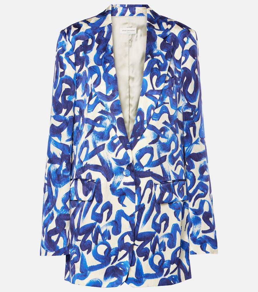 dries van noten printed blazer