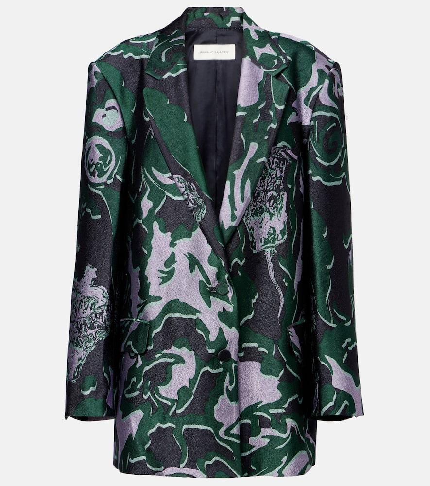 dries van noten printed blazer