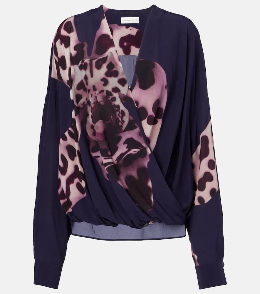 dries van noten printed blouse