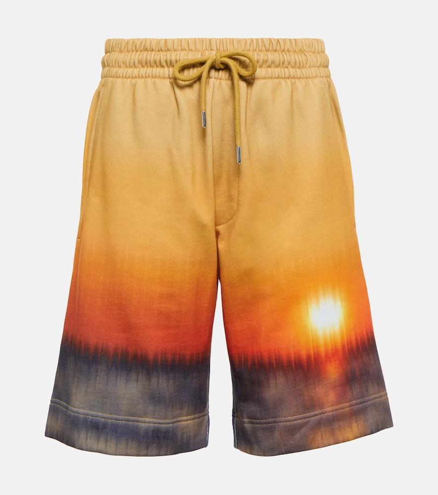 dries van noten printed cotton jersey shorts