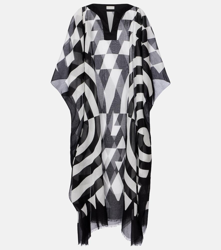 dries van noten printed cotton kaftan