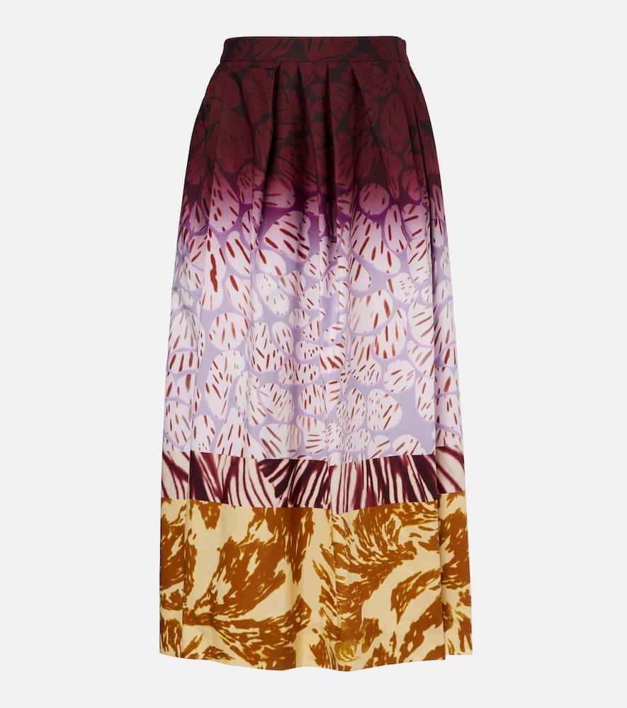 dries van noten printed cotton maxi skirt
