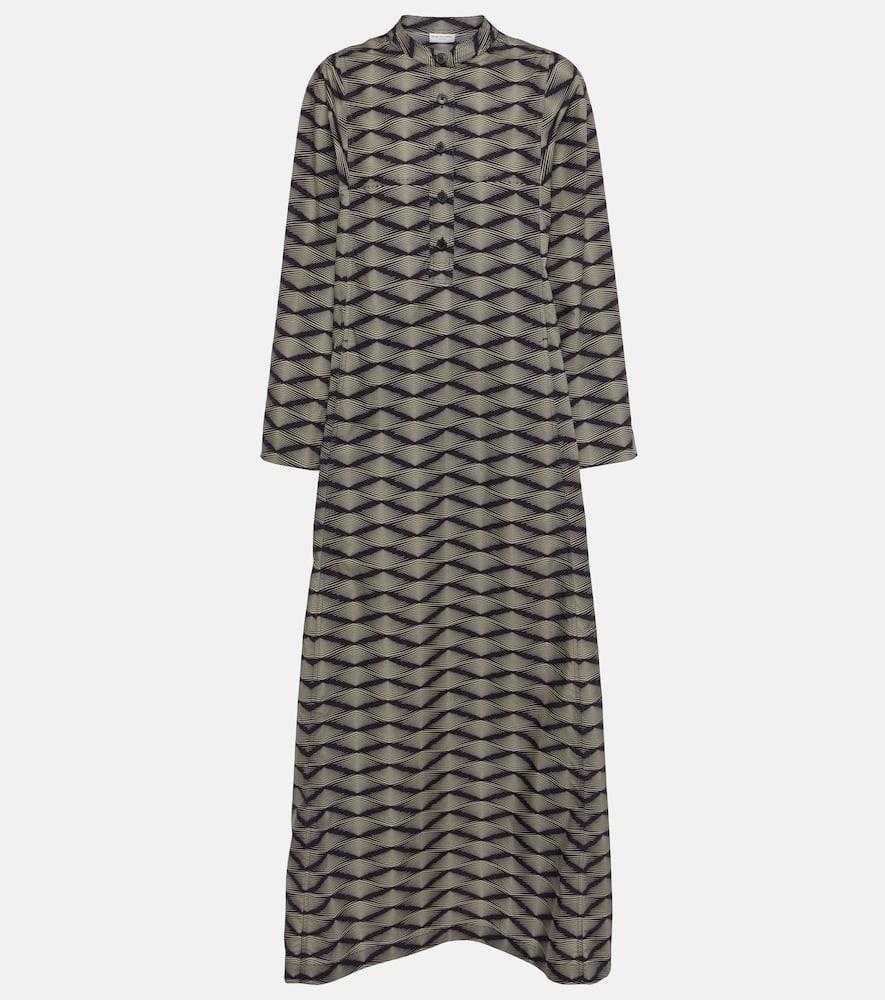 dries van noten printed cotton poplin maxi dress