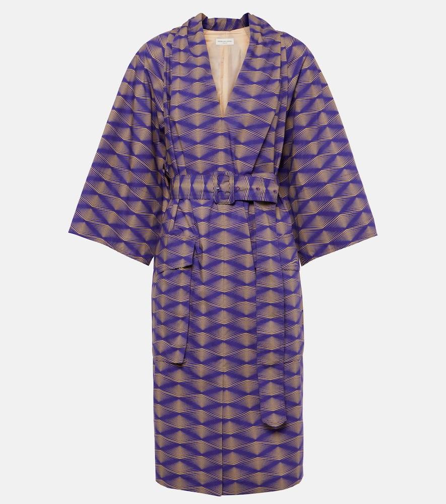 dries van noten printed cotton poplin minidress