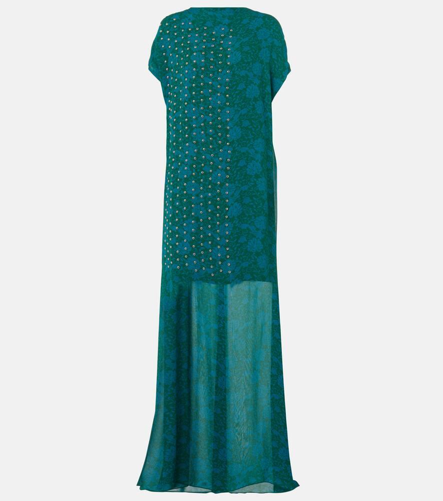 dries van noten printed embellished maxi dress