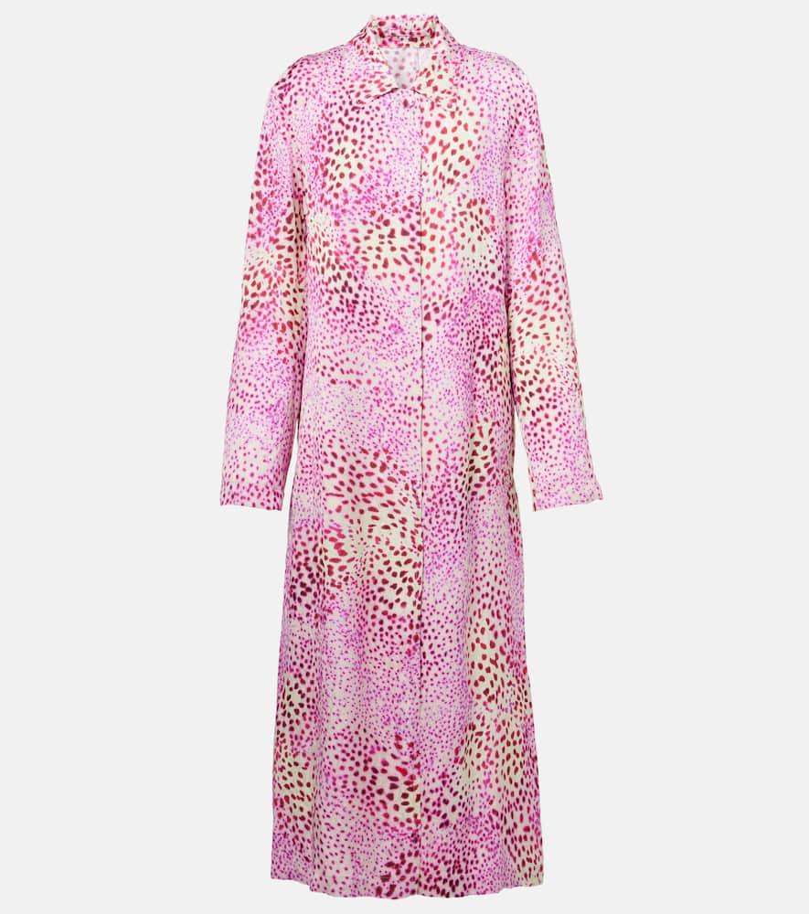 dries van noten printed jacquard coat