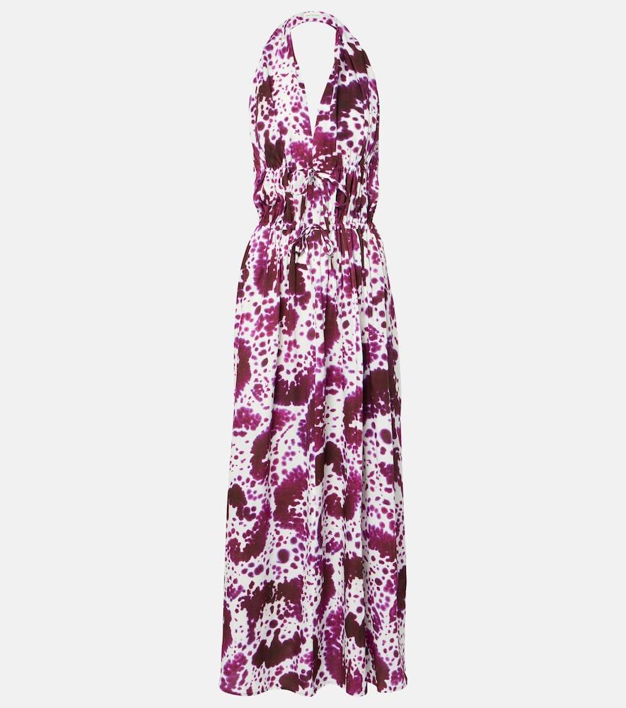 dries van noten printed maxi dress