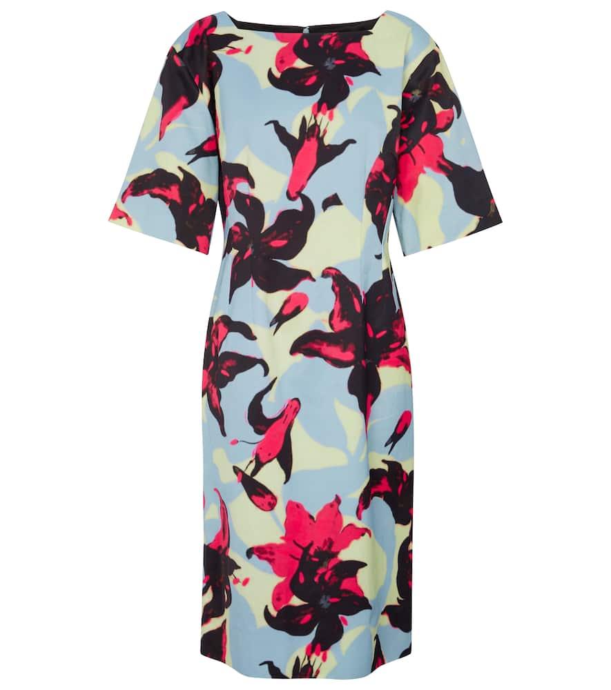 dries van noten printed midi dress