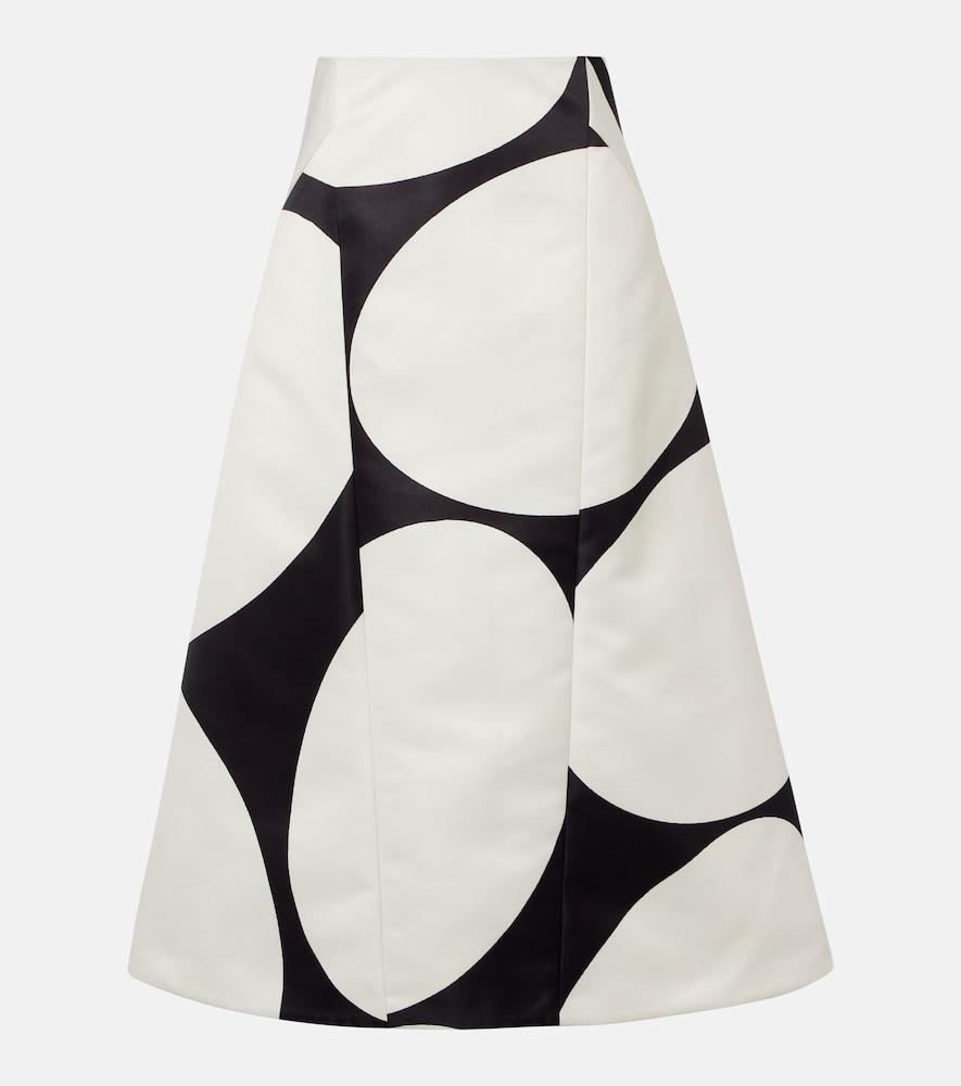 dries van noten printed midi skirt