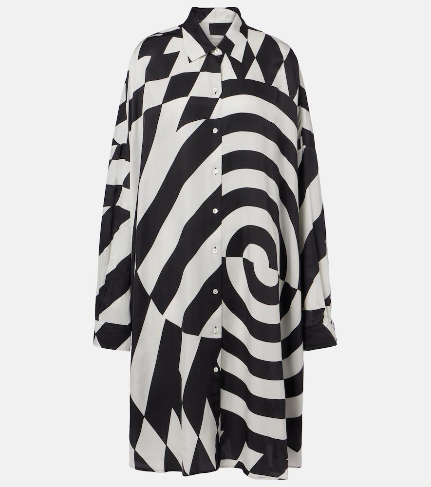 dries van noten printed shirt dress