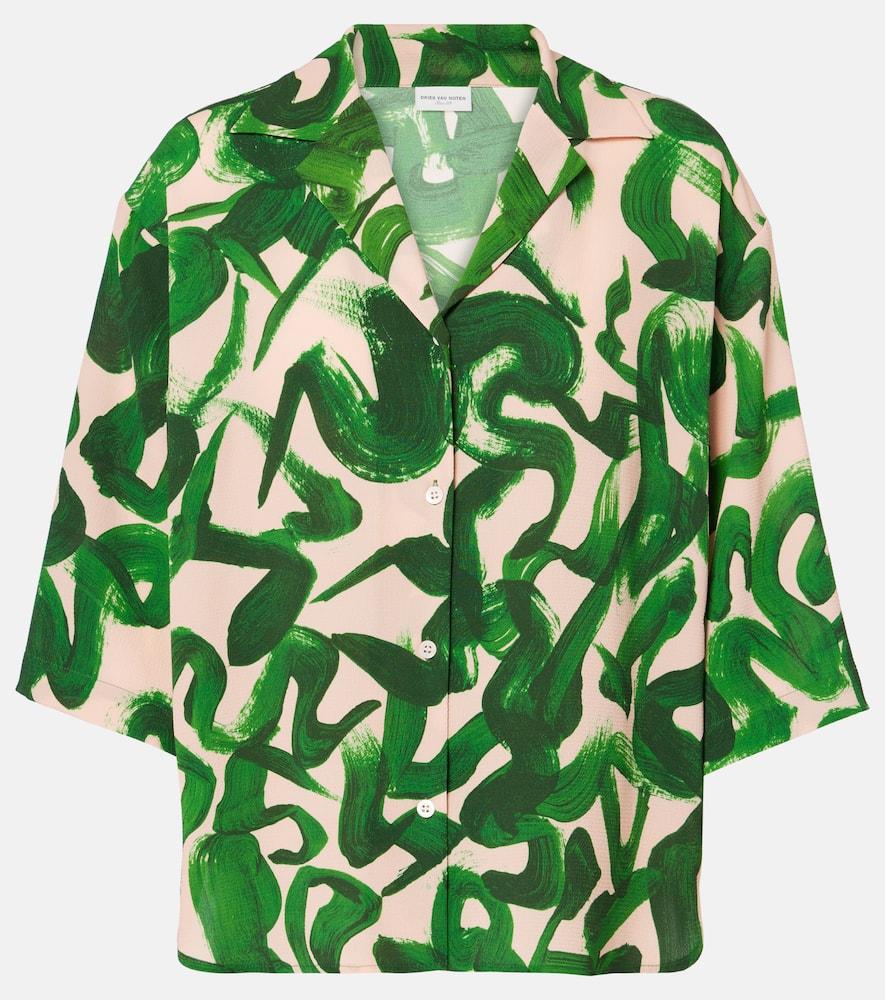 dries van noten printed shirt