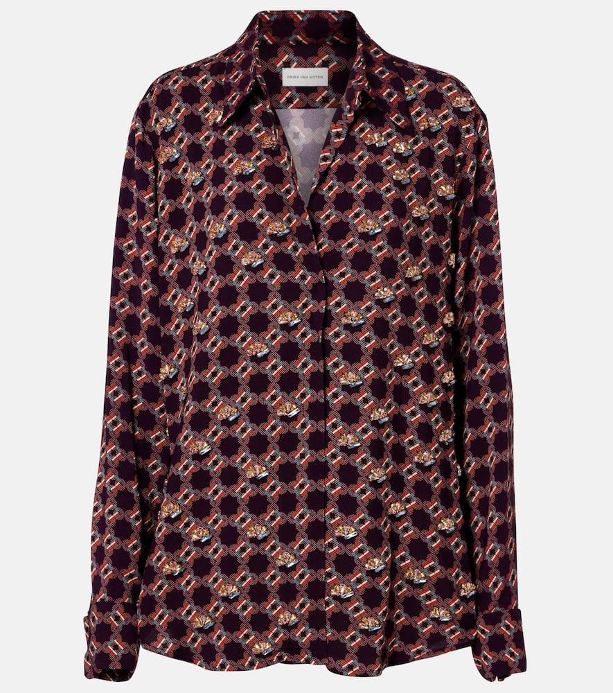 dries van noten printed shirt