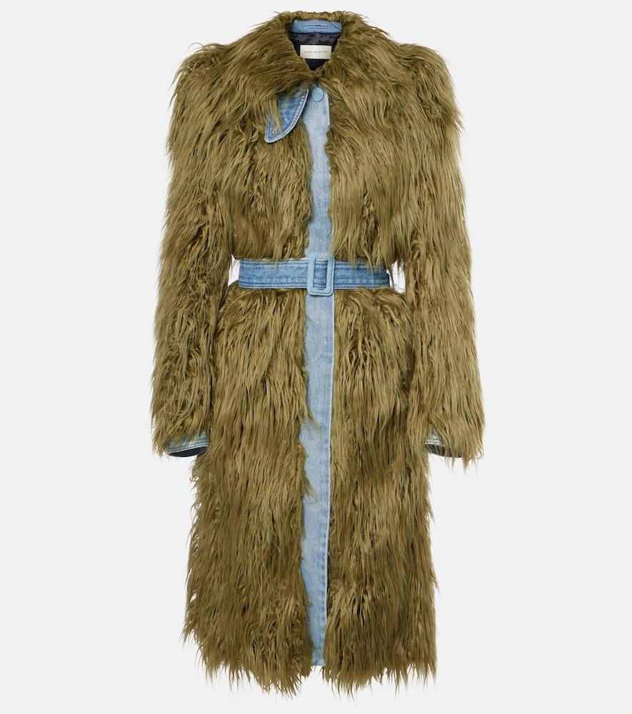 dries van noten rangel faux fur