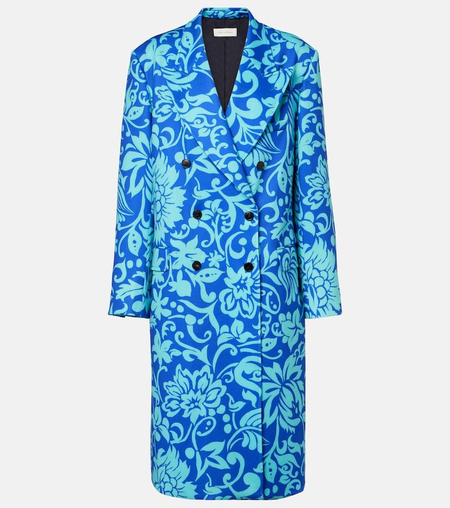 dries van noten rosea printed coat