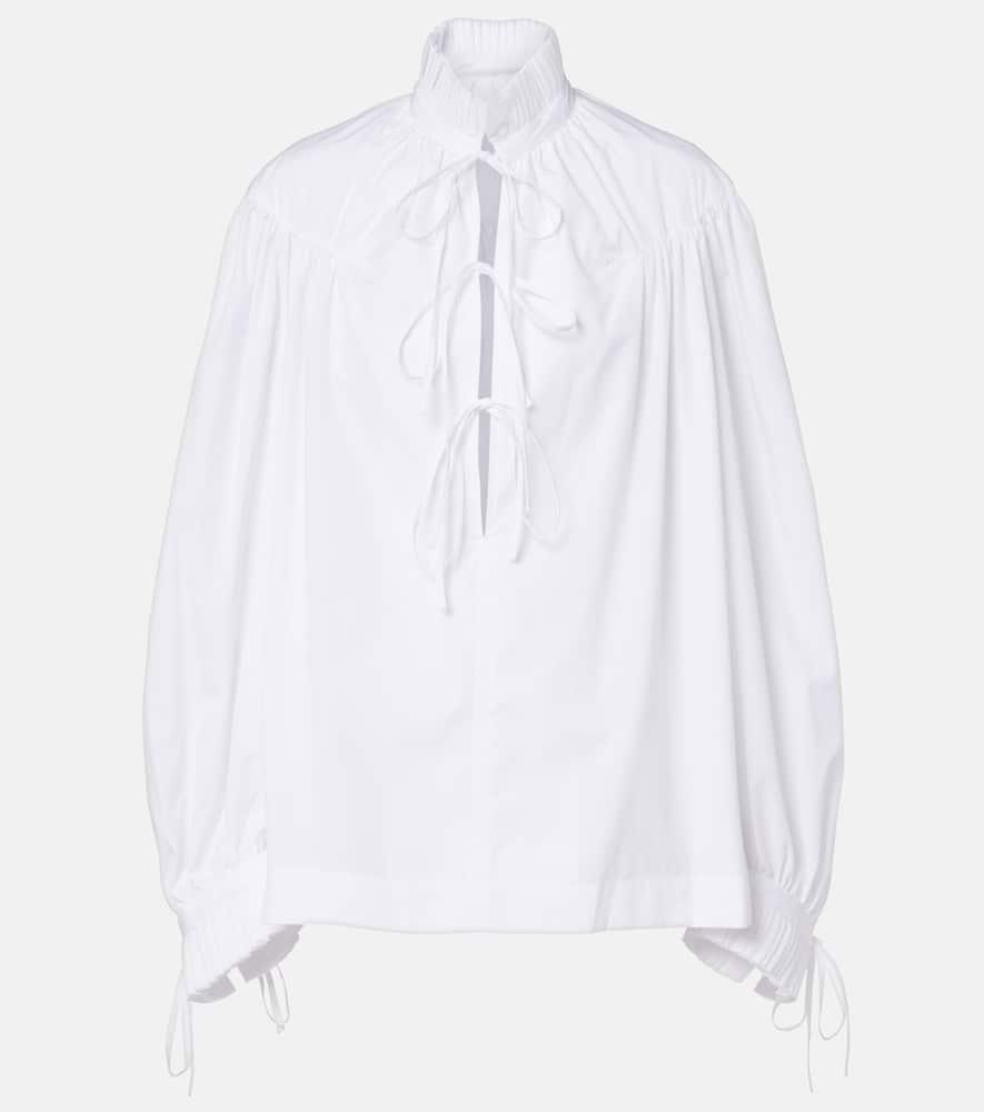 dries van noten ruffled cotton blouse