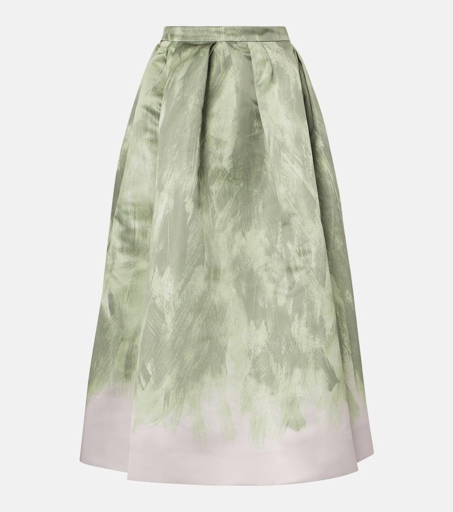 dries van noten satin midi skirt