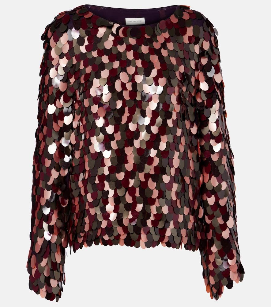 dries van noten sequined top