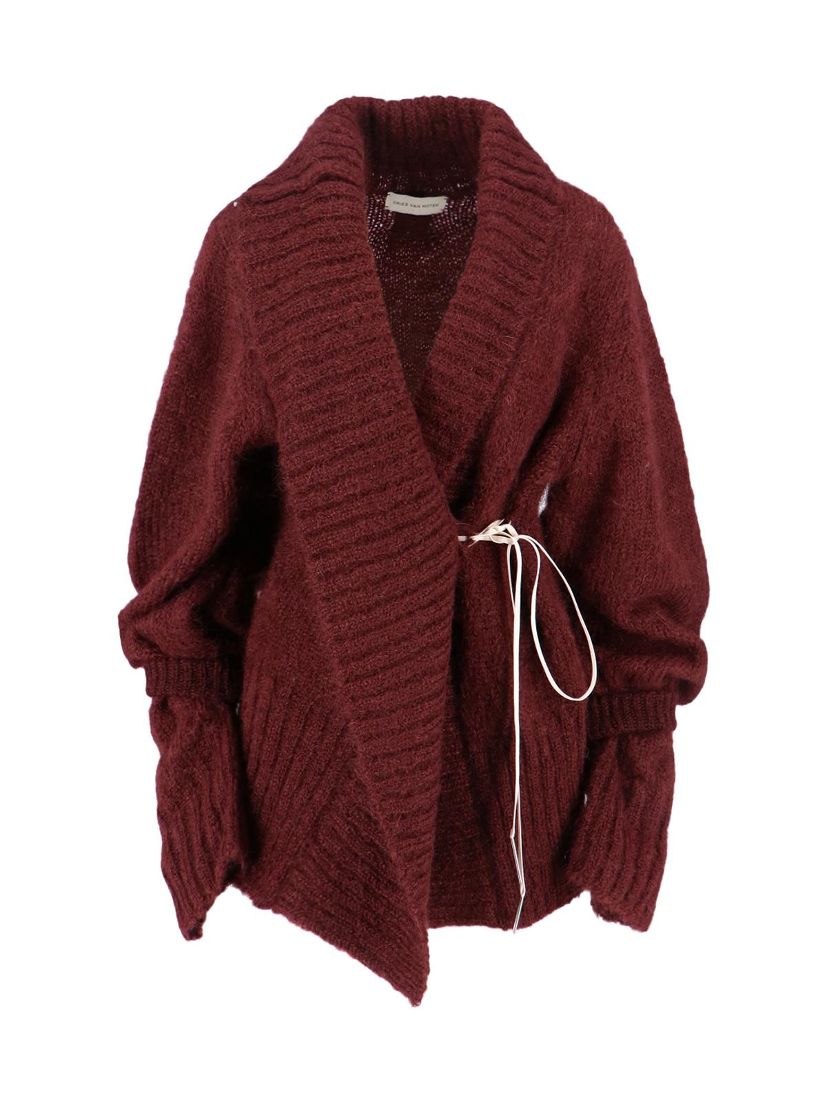 dries van noten sweaters red mohair - women