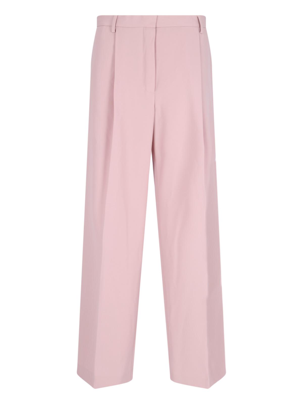 dries van noten trousers pink wool - women