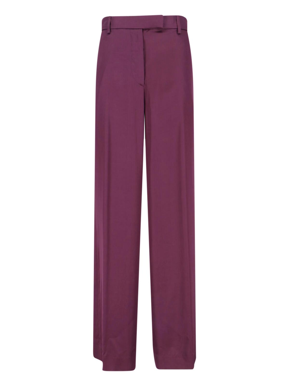 dries van noten trousers violet viscose - women