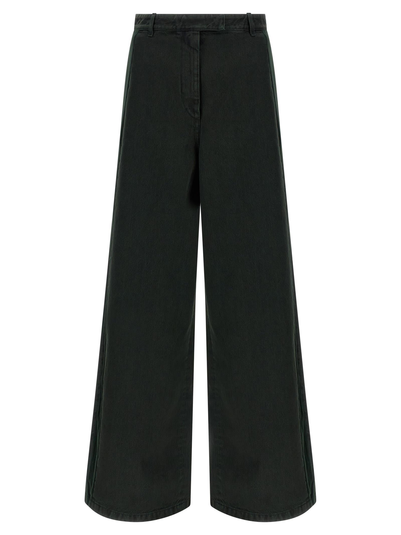 dries van noten velvet insert jeans