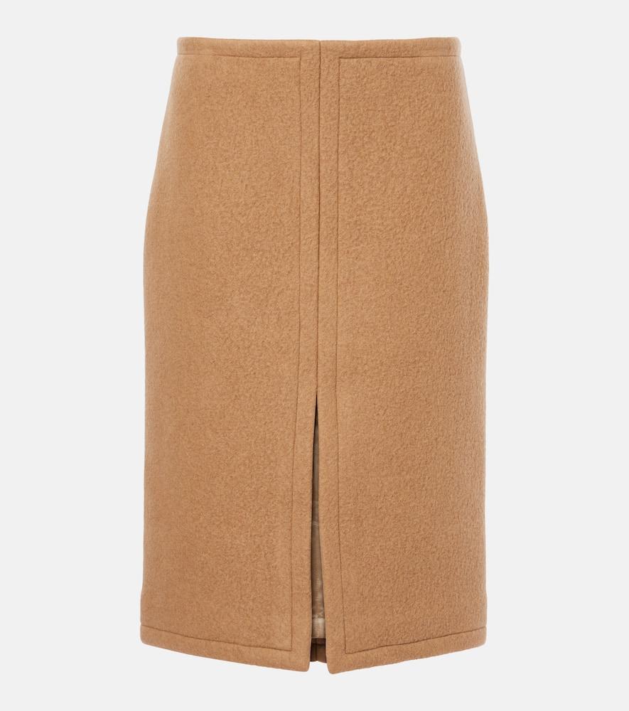 dries van noten wool midi skirt