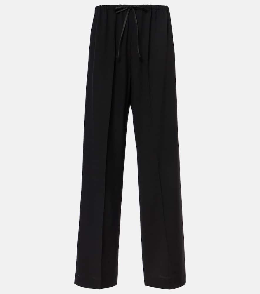 dries van noten wool straight pants