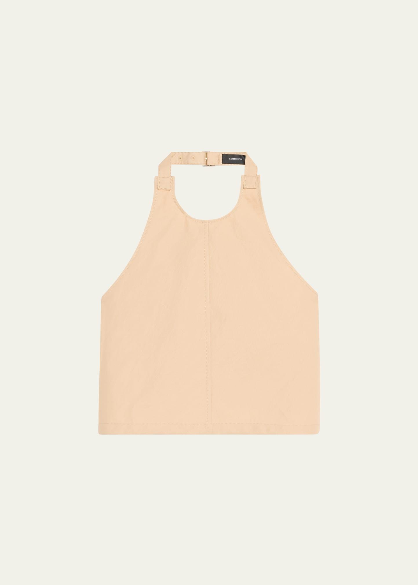 drill backless halter top
