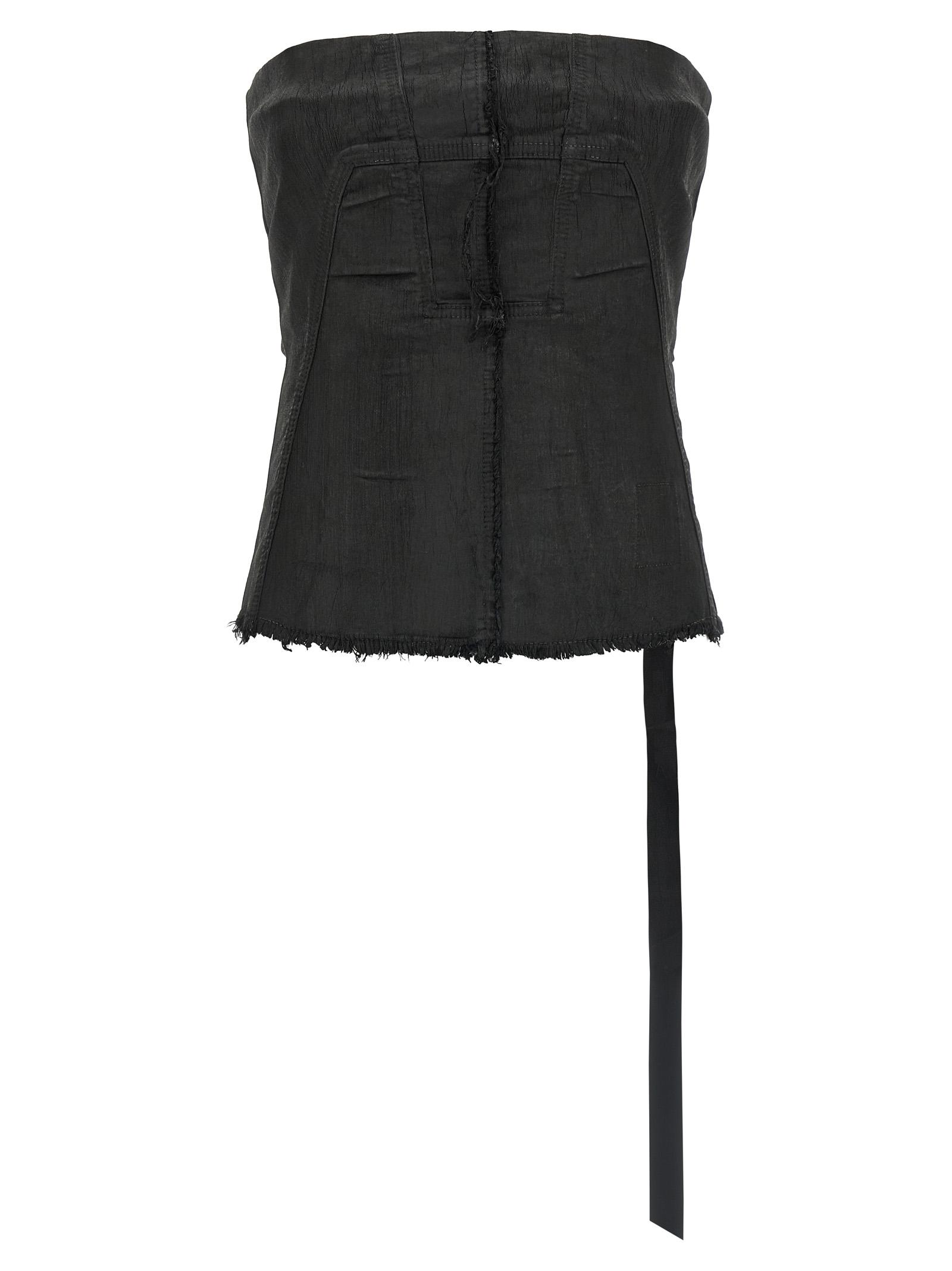 drkshdw bustier top black cotton elastane ru tops - women