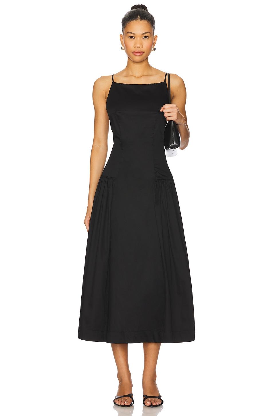 drop waist high neck dress