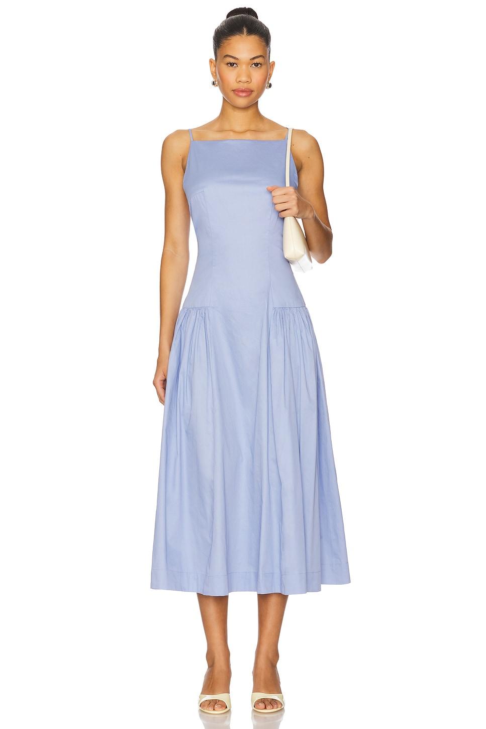 drop waist high neck dress