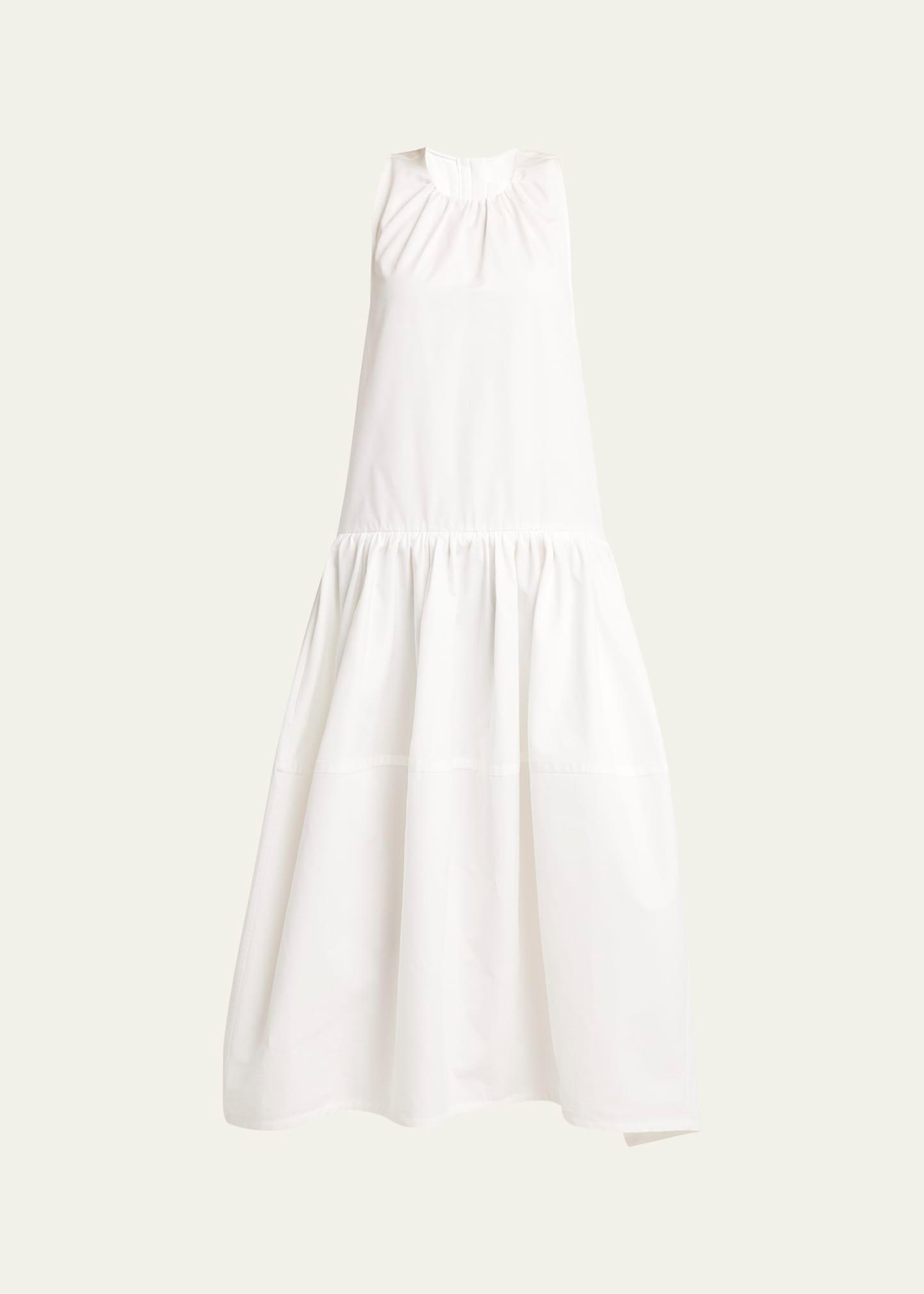 drop waist midi cotton dress