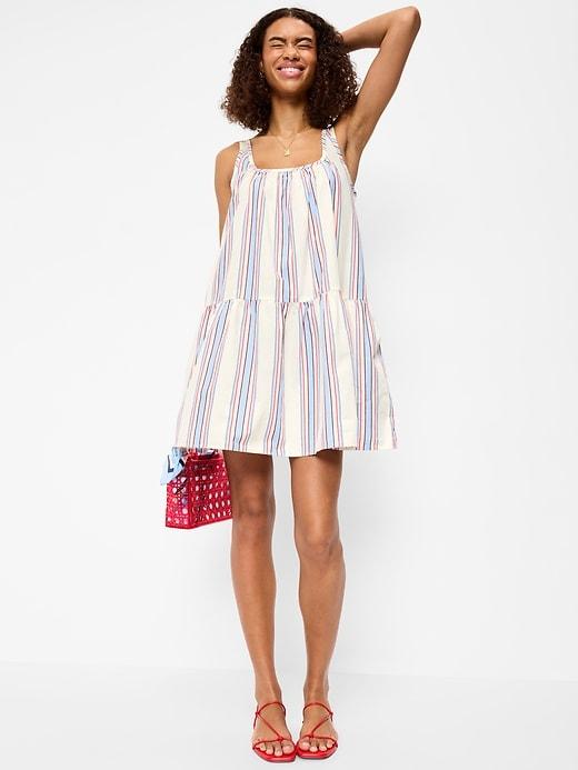 drop-waist swing mini dress